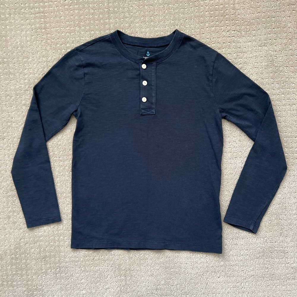 EUC Boy’s Crewcuts JCrew Navy Long Sleeve Shirt size 10